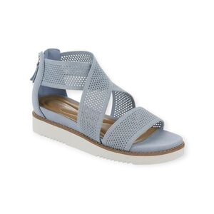 Easy Spirit Women's Wander Flat Lightweight Comfort Blue Leather Sandals Size 10